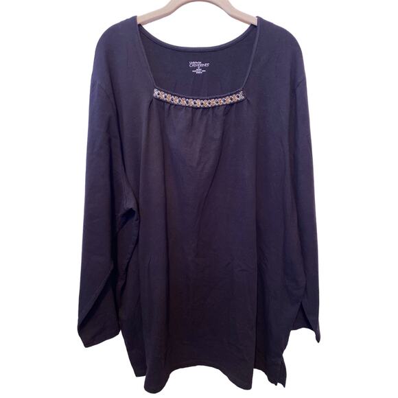 Women’s plus size long sleeve top with beaded detail sz 3X - Picture 1 of 2